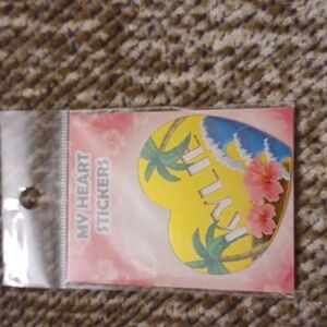 $4 Add-on New Heart-Shaped "KYLIE" Metallic Tropical Sticker